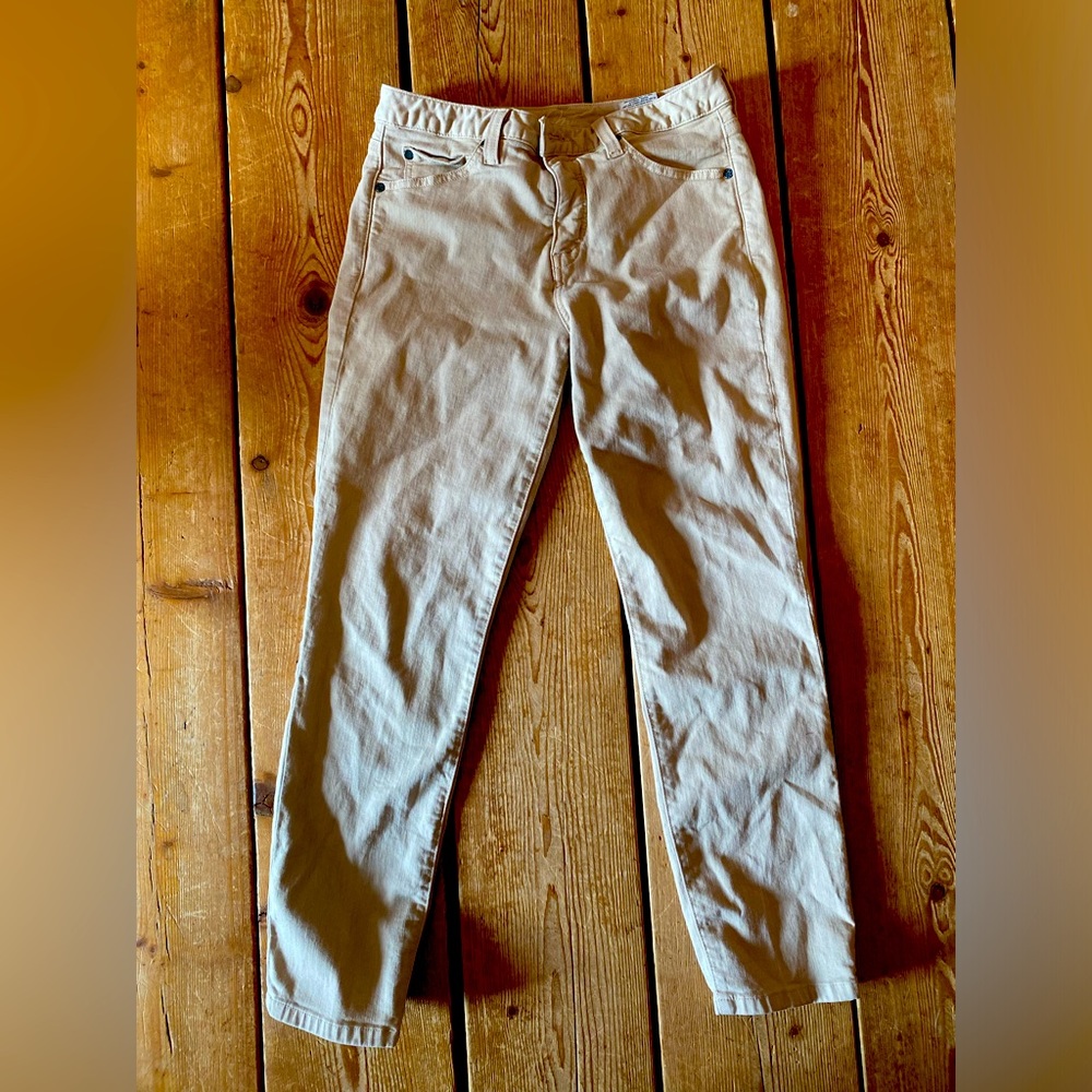 Khaki colour jeans size 8